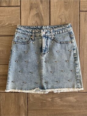Wild Fable Studded Denim Mini Skirt Size 4